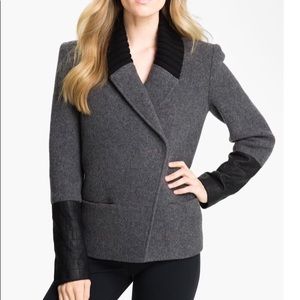 Theory Ponette wool jacket, goat sleeves - size L